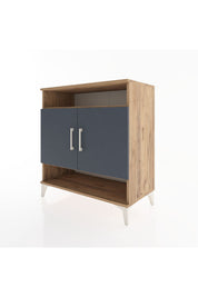 Hyperion Şifonyer 4 Raflı 2 Kapaklı 88x44x96 Çam-Antrasit