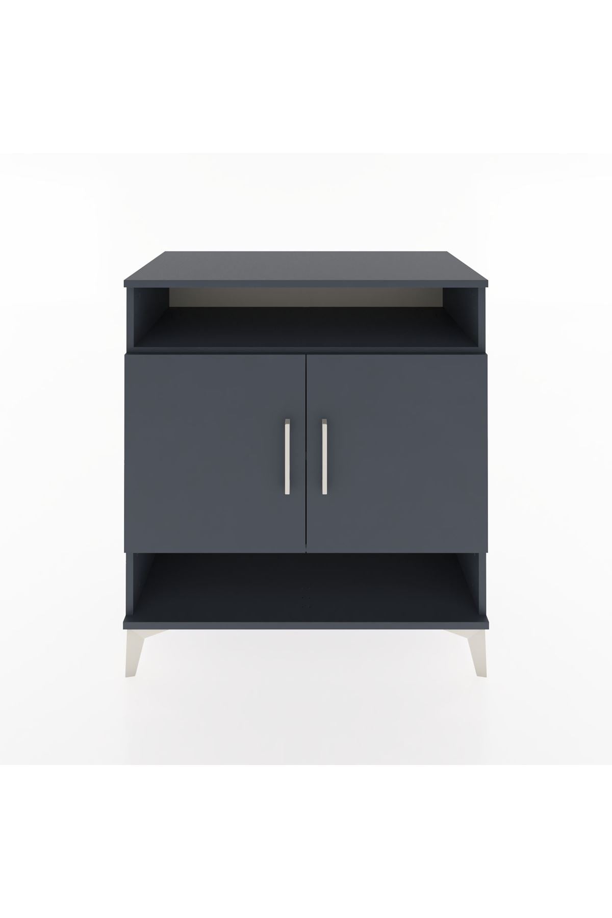 Hyperion Şifonyer 3 Raflı 2 Kapaklı 88x44x96 Antrasit-Antrasit