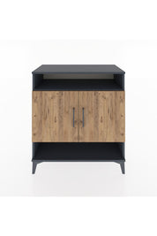 Hyperion Şifonyer 3 Raflı 2 Kapaklı 88x44x96 Antrasit-Çam