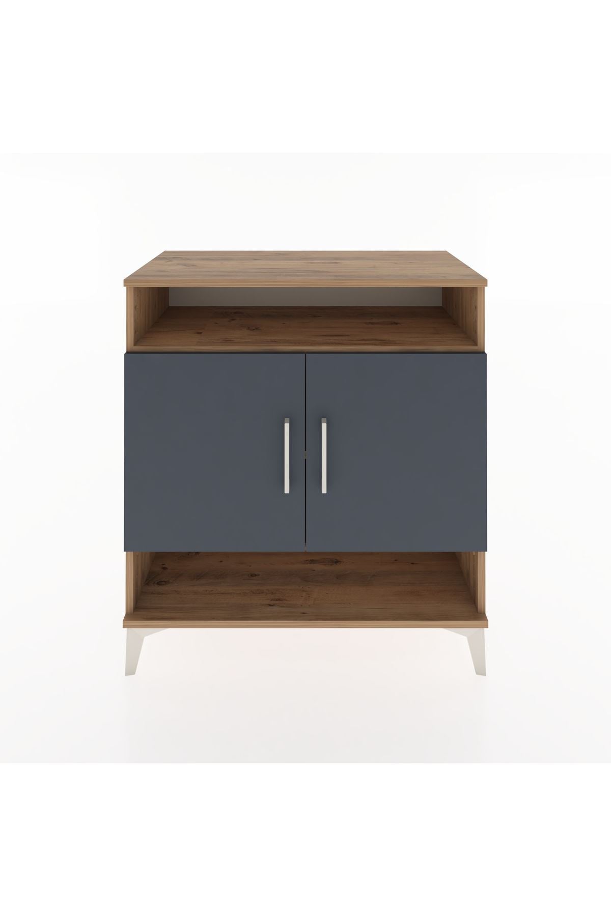 Hyperion Şifonyer 3 Raflı 2 Kapaklı 88x44x96 Çam-Antrasit