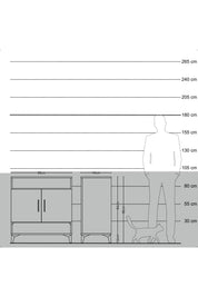 Hyperion Şifonyer 2 Raflı 2 Kapaklı 88x44x96 Aytaşı-Antrasit