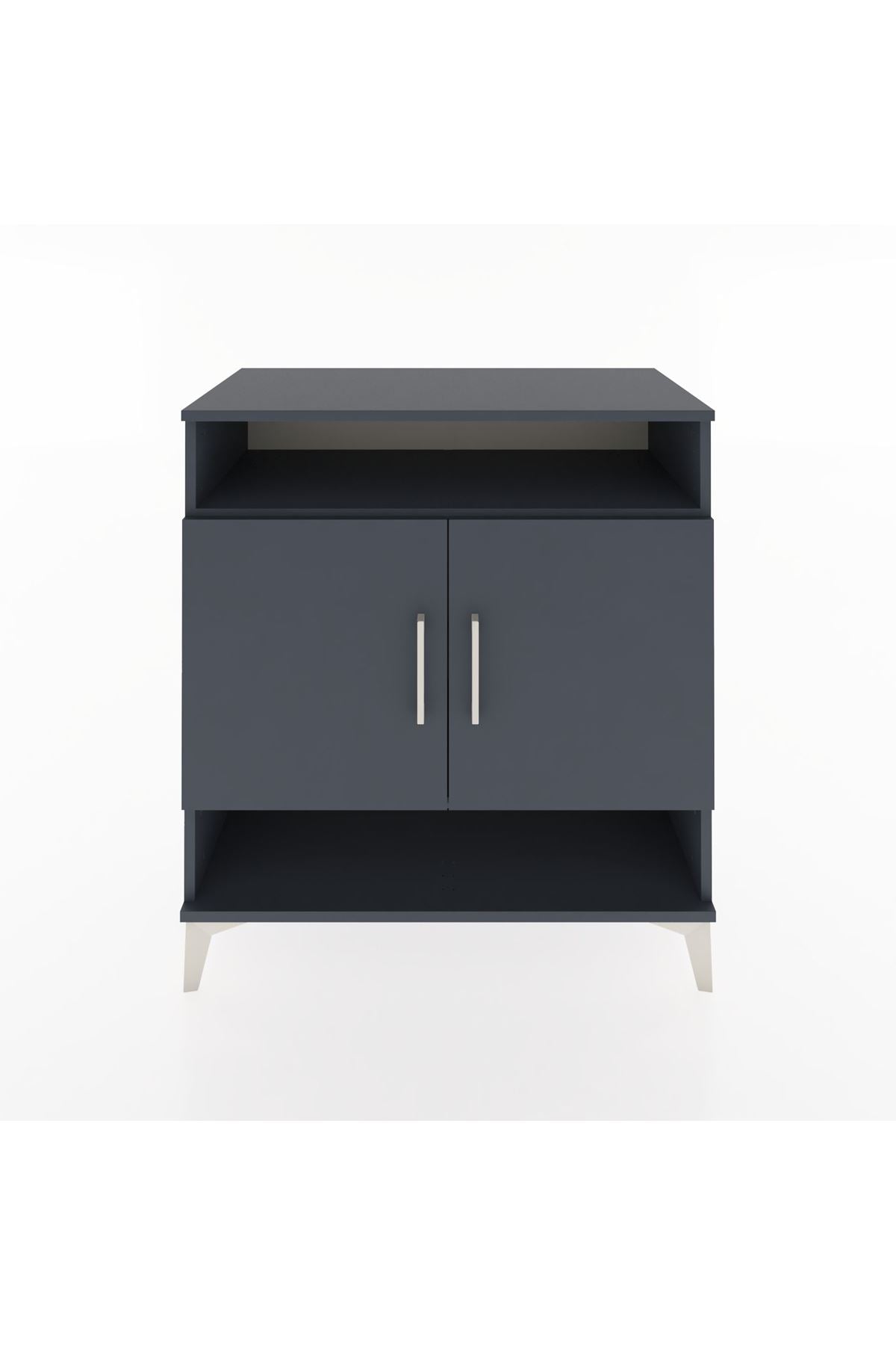 Hyperion Şifonyer 2 Raflı 2 Kapaklı 88x44x96 Antrasit-Antrasit