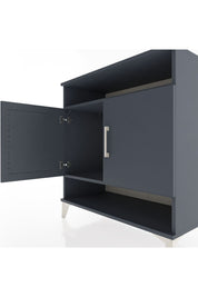 Hyperion Şifonyer 2 Raflı 2 Kapaklı 88x44x96 Antrasit-Antrasit