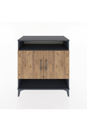 Hyperion Şifonyer 2 Raflı 2 Kapaklı 88x44x96 Antrasit-Çam