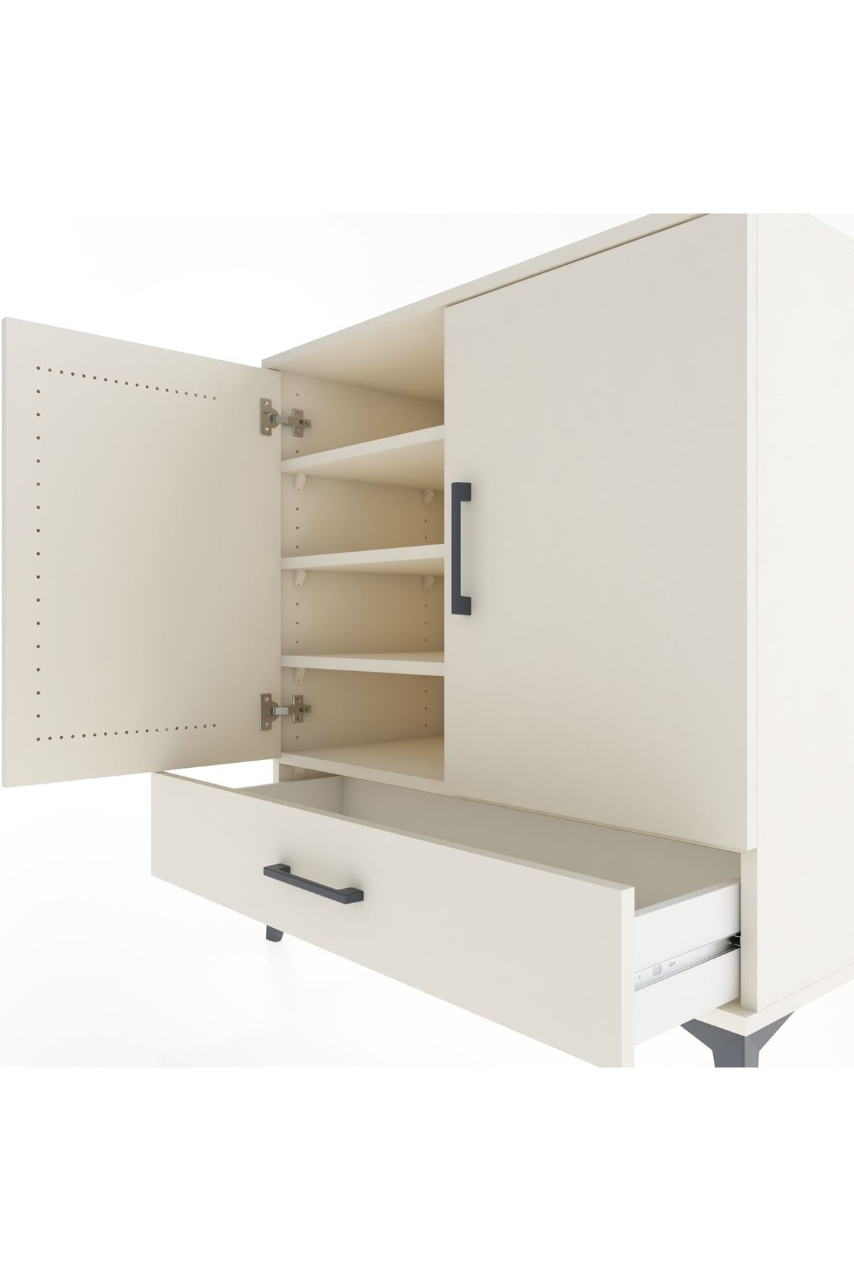 Hyperion Şifonyer 4 Raflı Tek Çekmeceli 2 Kapaklı 88x44x96 Aytaşı-Aytaşı