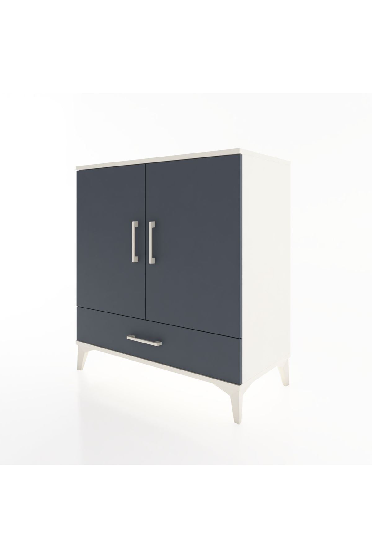 Hyperion Şifonyer 4 Raflı Tek Çekmeceli 2 Kapaklı 88x44x96 Aytaşı-Antrasit