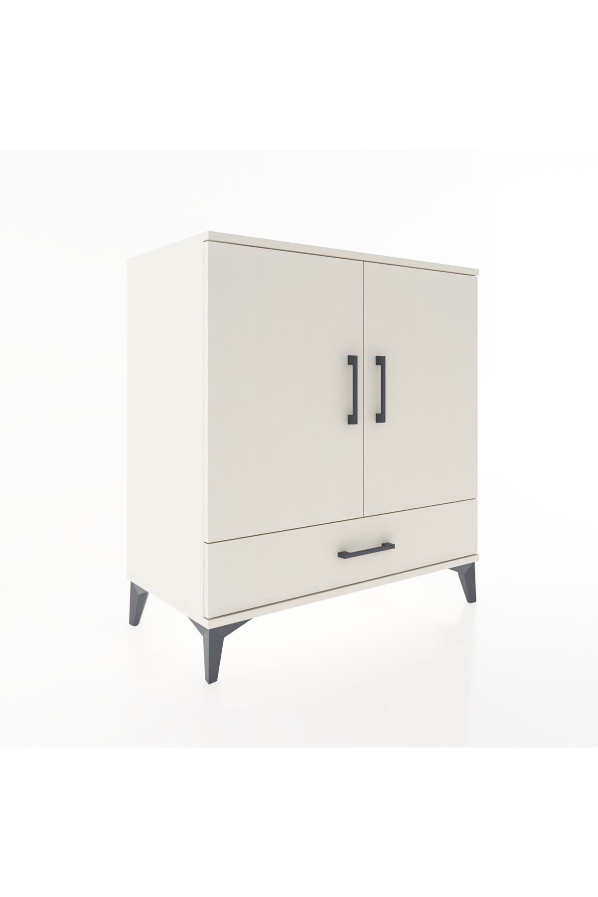 Hyperion Şifonyer 3 Raflı Tek Çekmeceli 2 Kapaklı 88x44x96 Aytaşı-Aytaşı