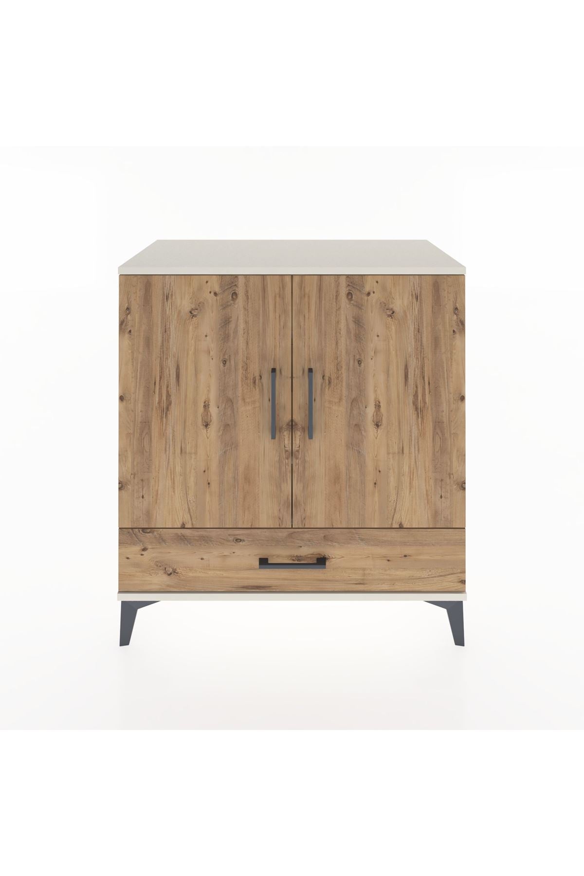 Hyperion Şifonyer 3 Raflı Tek Çekmeceli 2 Kapaklı 88x44x96 Aytaşı-Çam