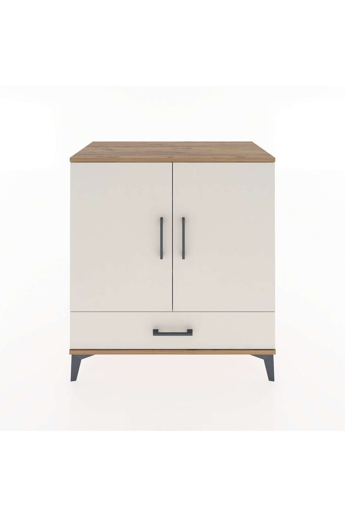 Hyperion Şifonyer 3 Raflı Tek Çekmeceli 2 Kapaklı 88x44x96 Çam-Aytaşı