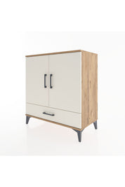 Hyperion Şifonyer 3 Raflı Tek Çekmeceli 2 Kapaklı 88x44x96 Çam-Aytaşı