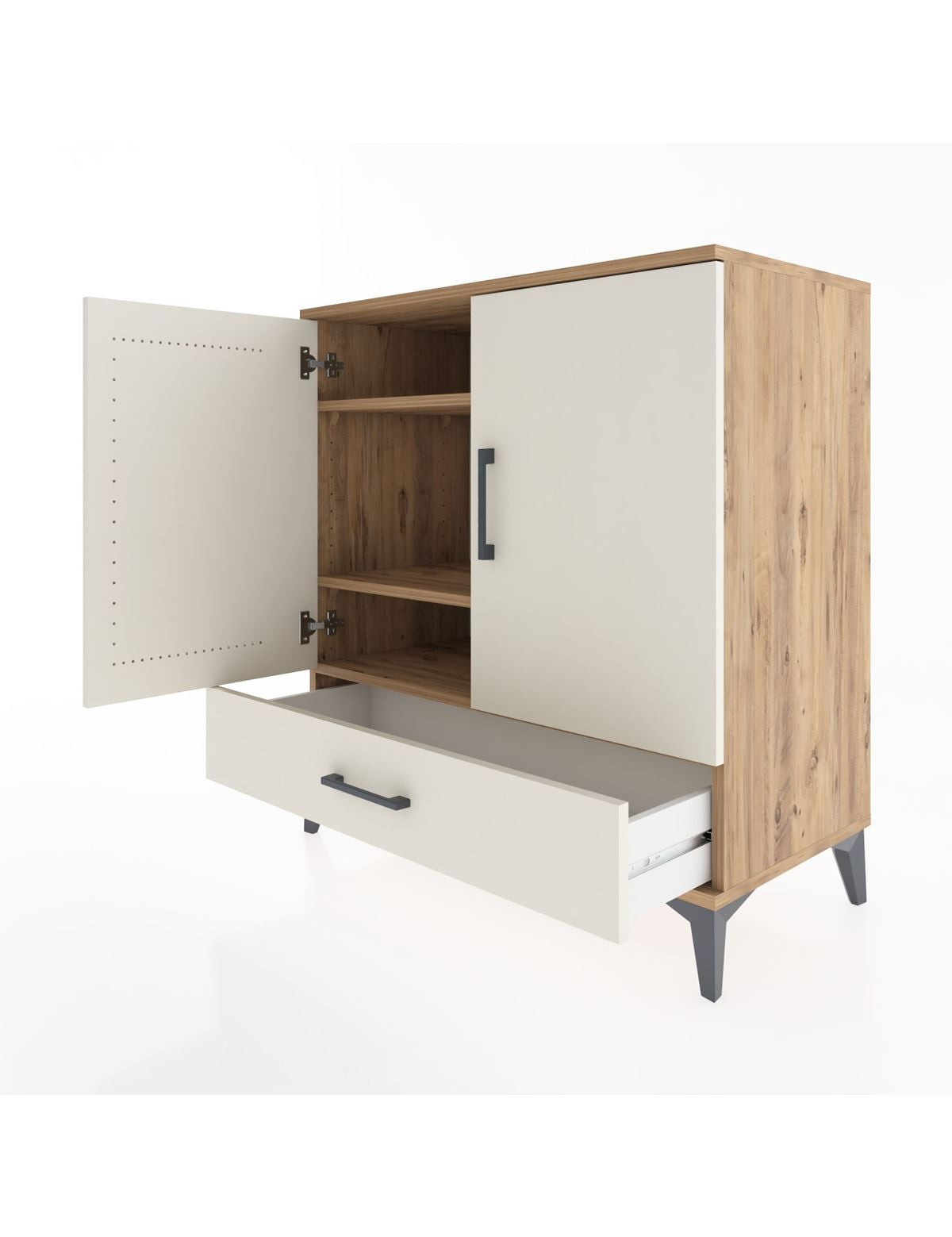 Hyperion Şifonyer 3 Raflı Tek Çekmeceli 2 Kapaklı 88x44x96 - S37M071V7B