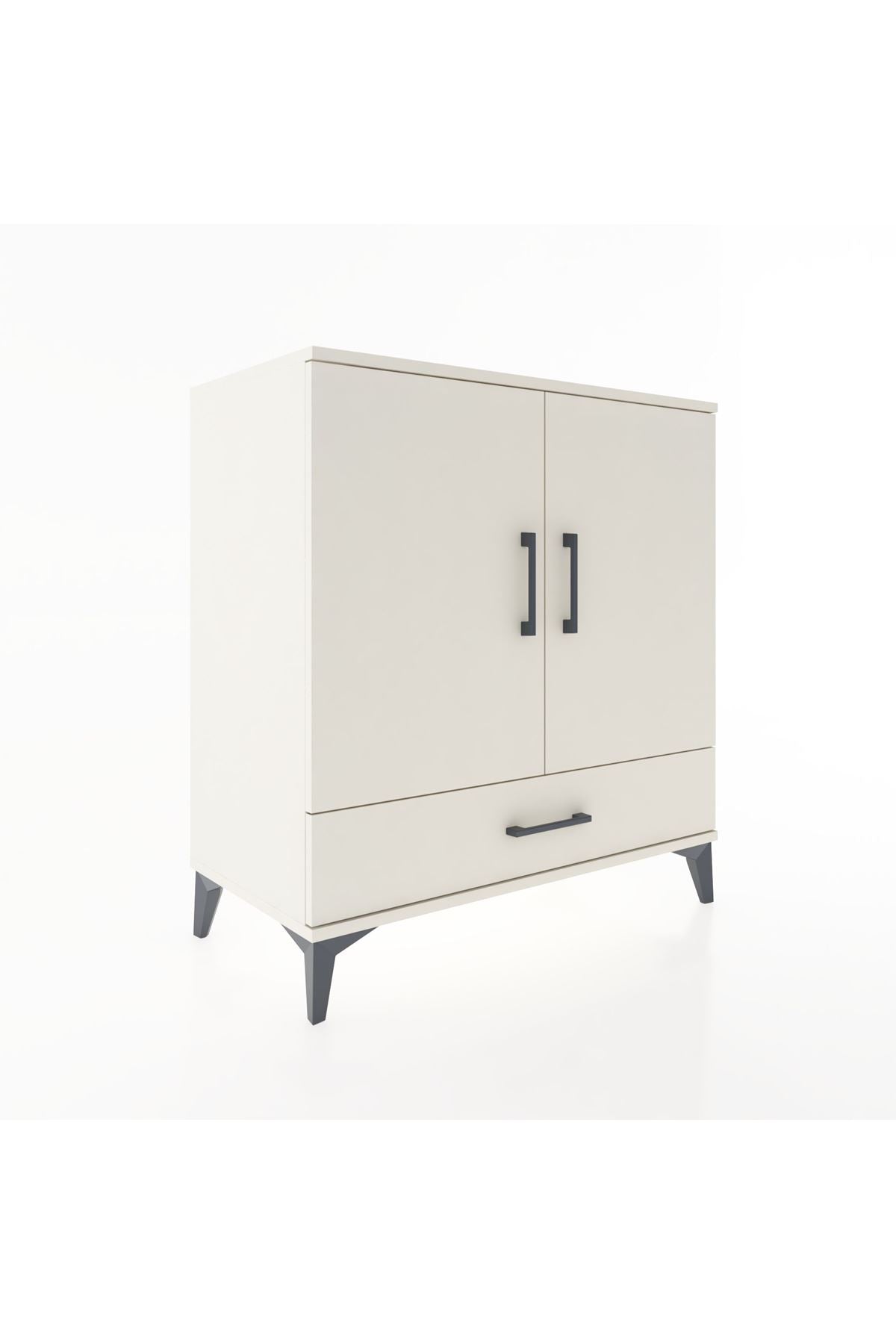 Hyperion Şifonyer 2 Raflı Tek Çekmeceli 2 Kapaklı 88x44x96 Aytaşı-Aytaşı