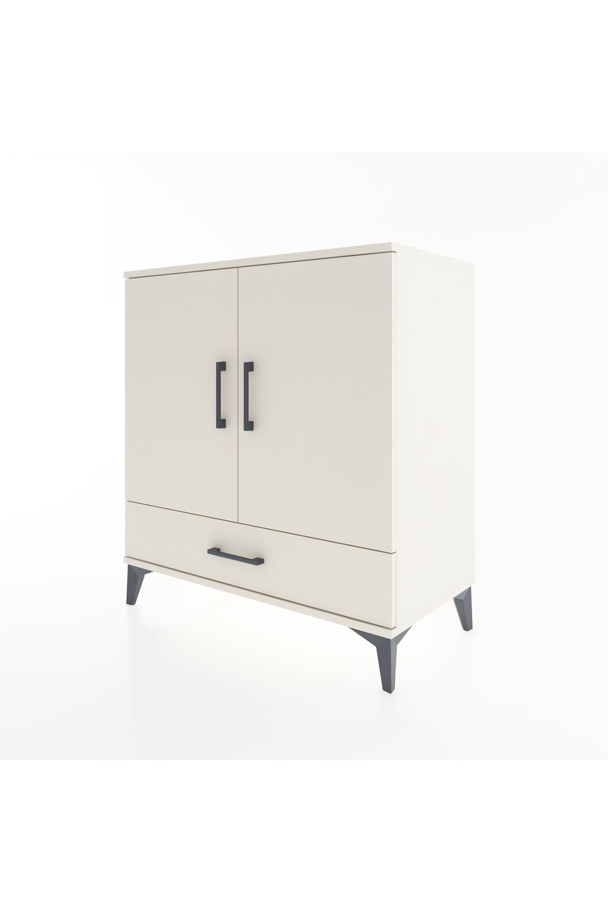 Hyperion Şifonyer 2 Raflı Tek Çekmeceli 2 Kapaklı 88x44x96 Aytaşı-Aytaşı