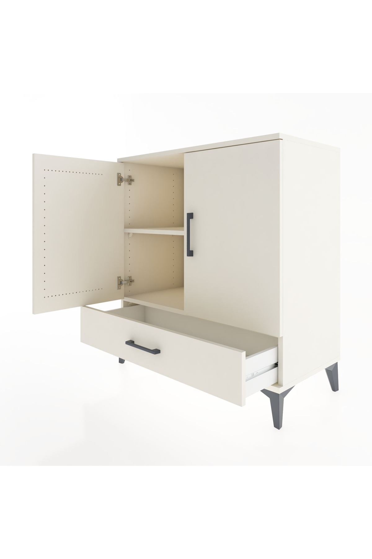 Hyperion Şifonyer 2 Raflı Tek Çekmeceli 2 Kapaklı 88x44x96 Aytaşı-Aytaşı