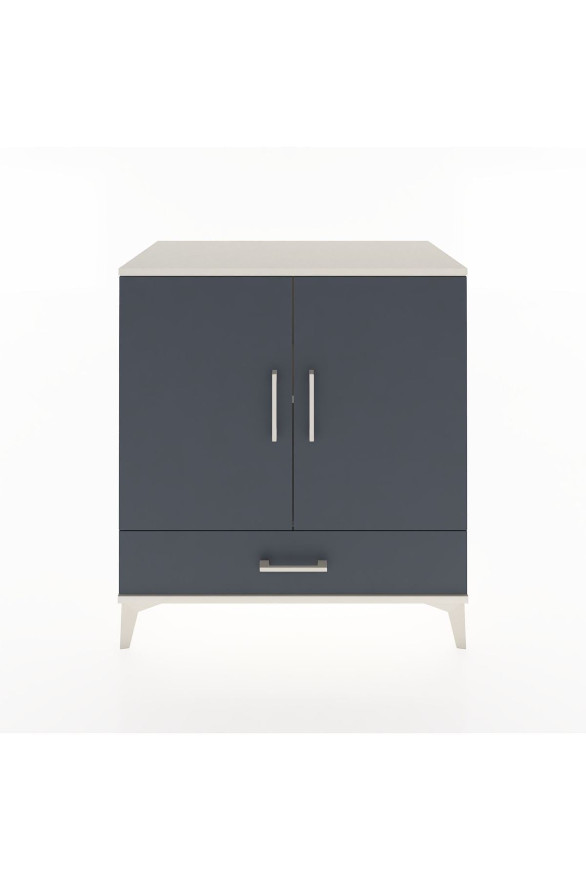 Hyperion Şifonyer 2 Raflı Tek Çekmeceli 2 Kapaklı 88x44x96 Aytaşı-Antrasit