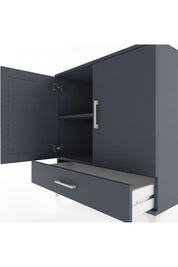 Hyperion Şifonyer 2 Raflı Tek Çekmeceli 2 Kapaklı 88x44x96 Antrasit-Antrasit