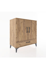 Hyperion Şifonyer 2 Raflı Tek Çekmeceli 2 Kapaklı 88x44x96 Çam-Çam