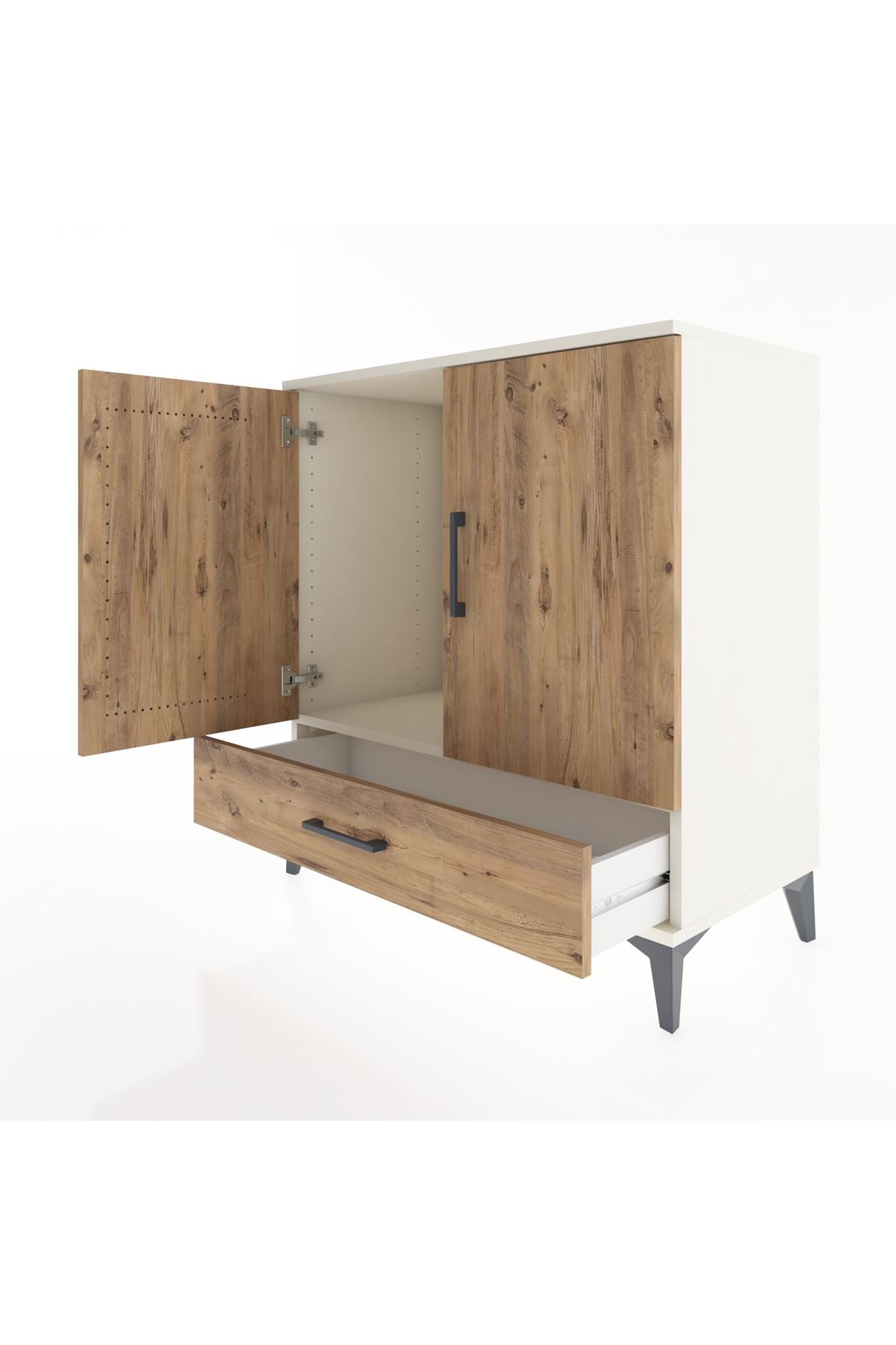 Hyperion Şifonyer Tek Raflı Tek Çekmeceli 2 Kapaklı 88x44x96 Aytaşı-Çam