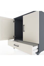 Hyperion Şifonyer Tek Raflı Tek Çekmeceli 2 Kapaklı 88x44x96 Antrasit-Aytaşı