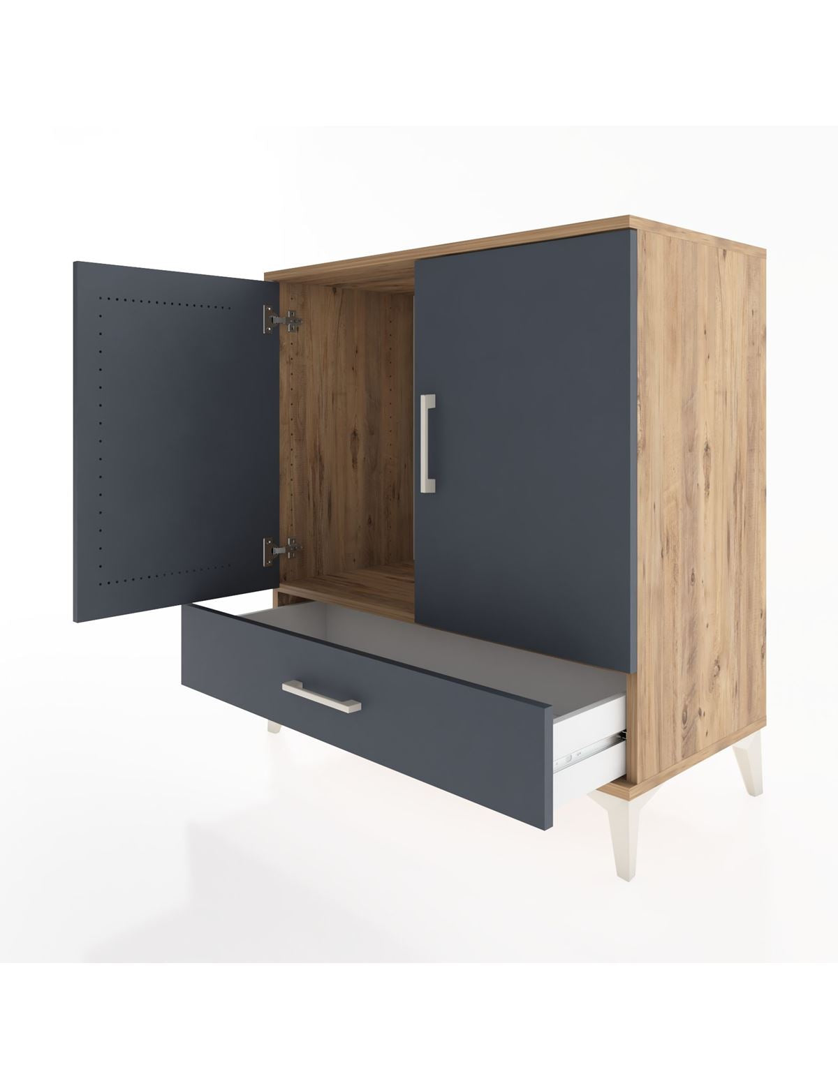 Hyperion Şifonyer Tek Raflı Tek Çekmeceli 2 Kapaklı 88x44x96 - S37M073V8B