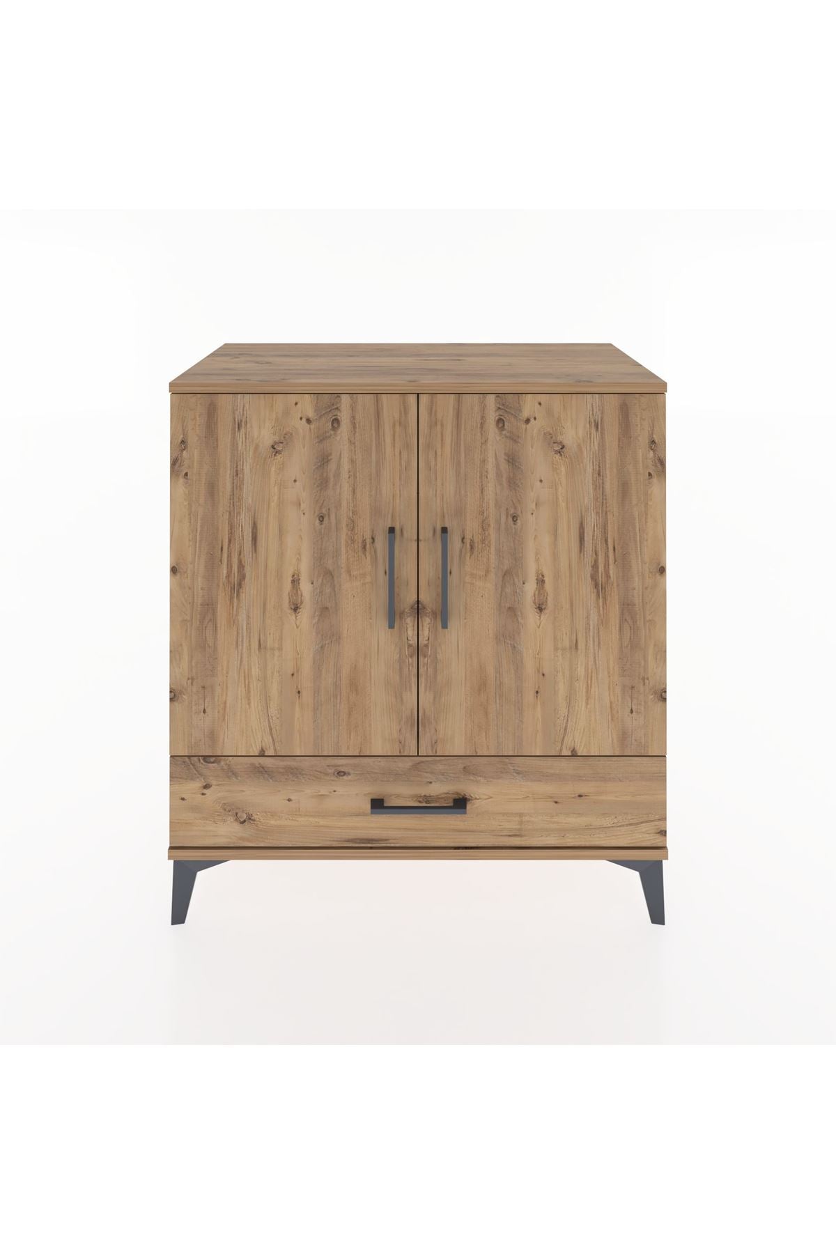 Hyperion Şifonyer Tek Raflı Tek Çekmeceli 2 Kapaklı 88x44x96 Çam-Çam