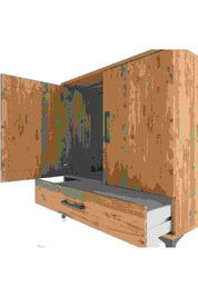 Hyperion Şifonyer Tek Raflı Tek Çekmeceli 2 Kapaklı 88x44x96 Çam-Çam