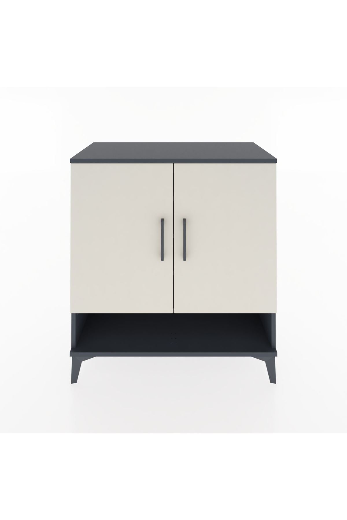 Hyperion Şifonyer 4 Raflı 2 Kapaklı 88x44x96 Antrasit-Aytaşı