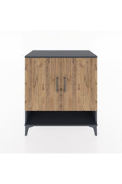 Hyperion Şifonyer 4 Raflı 2 Kapaklı 88x44x96 Antrasit-Çam