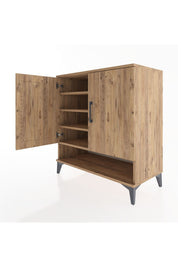 Hyperion Şifonyer 4 Raflı 2 Kapaklı 88x44x96 Çam-Çam