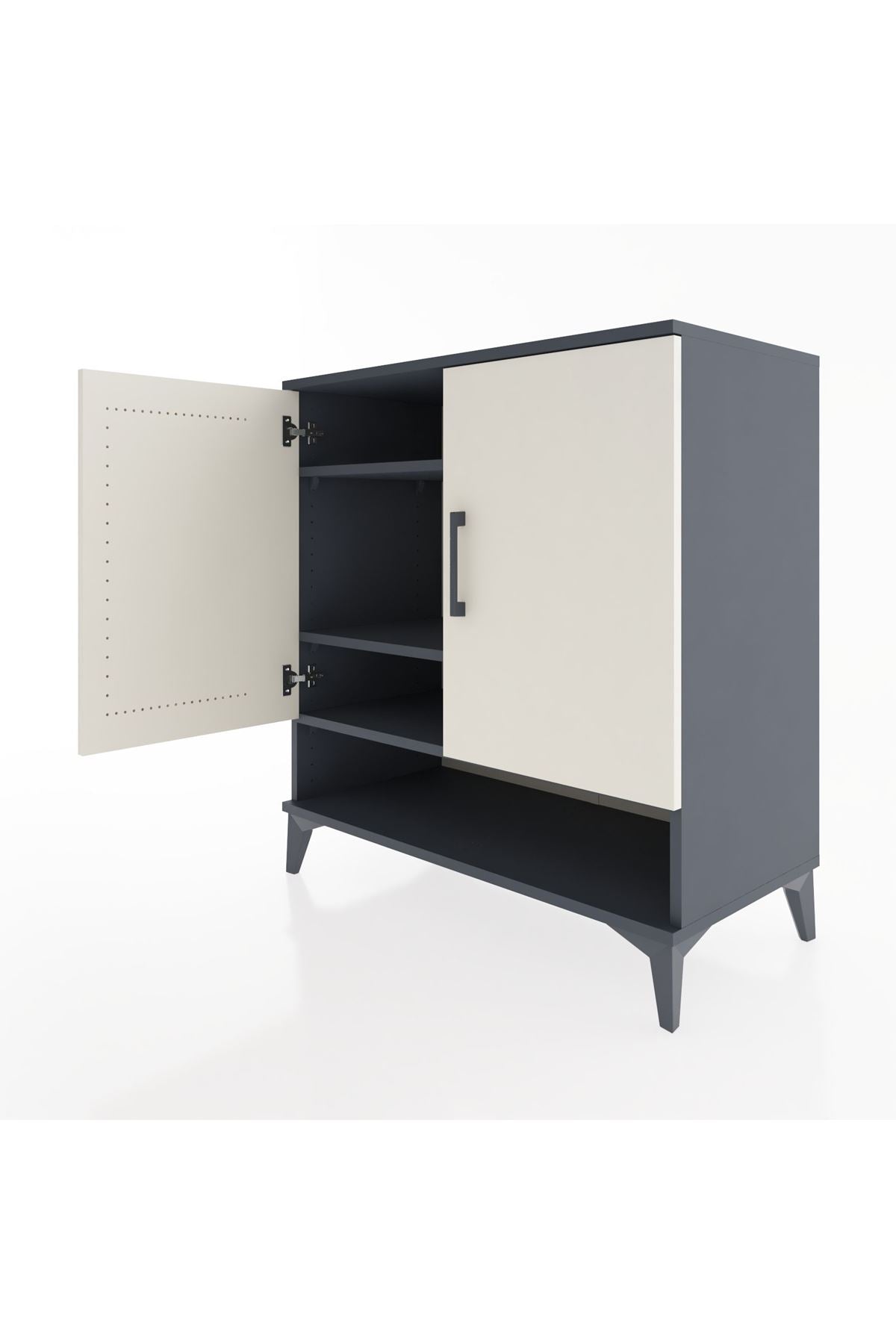 Hyperion Şifonyer 3 Raflı 2 Kapaklı 88x44x96 Antrasit-Aytaşı