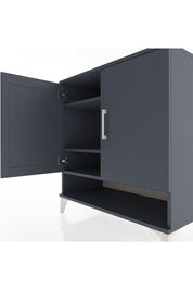 Hyperion Şifonyer 3 Raflı 2 Kapaklı 88x44x96 Antrasit-Antrasit