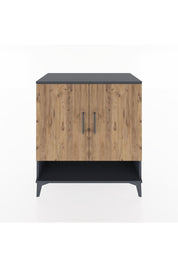 Hyperion Şifonyer 3 Raflı 2 Kapaklı 88x44x96 Antrasit-Çam