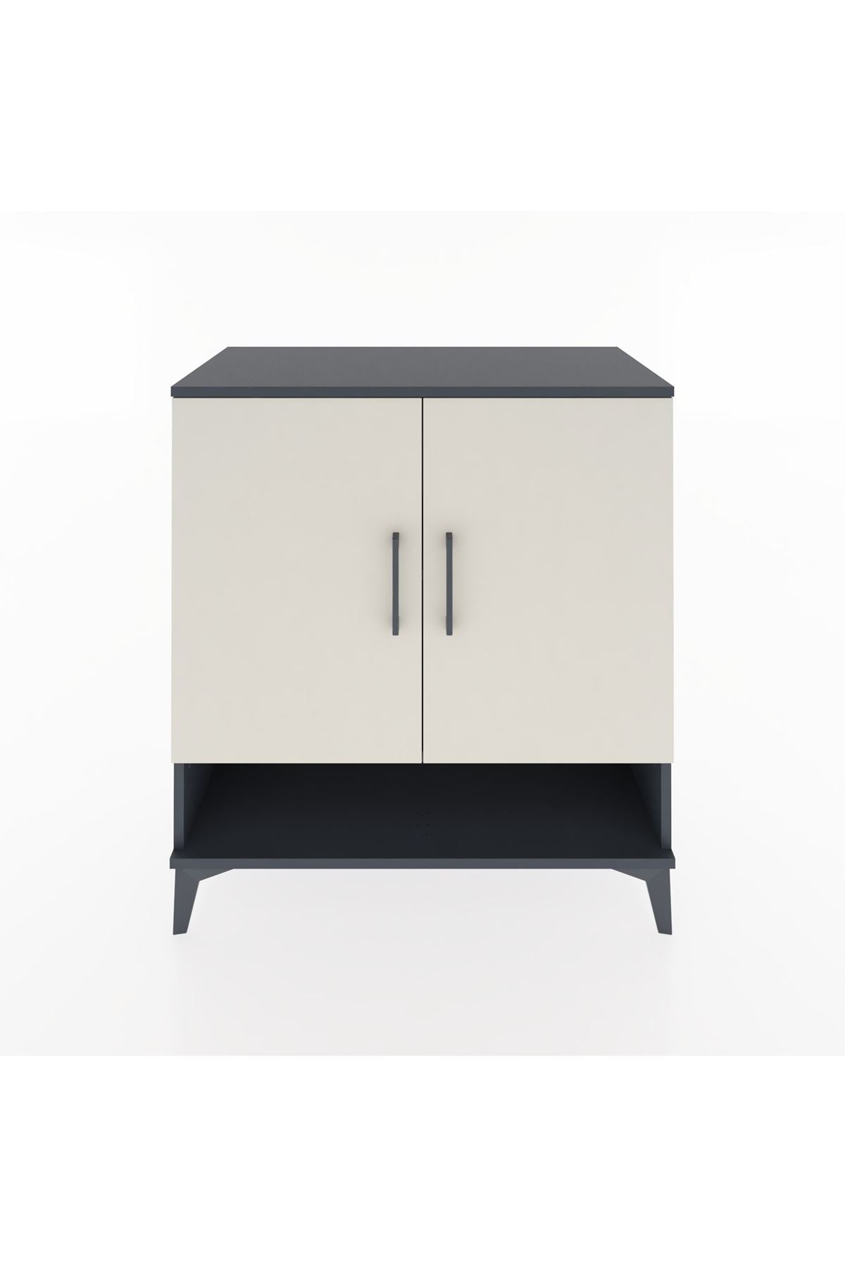 Hyperion Şifonyer 2 Raflı 2 Kapaklı 88x44x96 Antrasit-Aytaşı