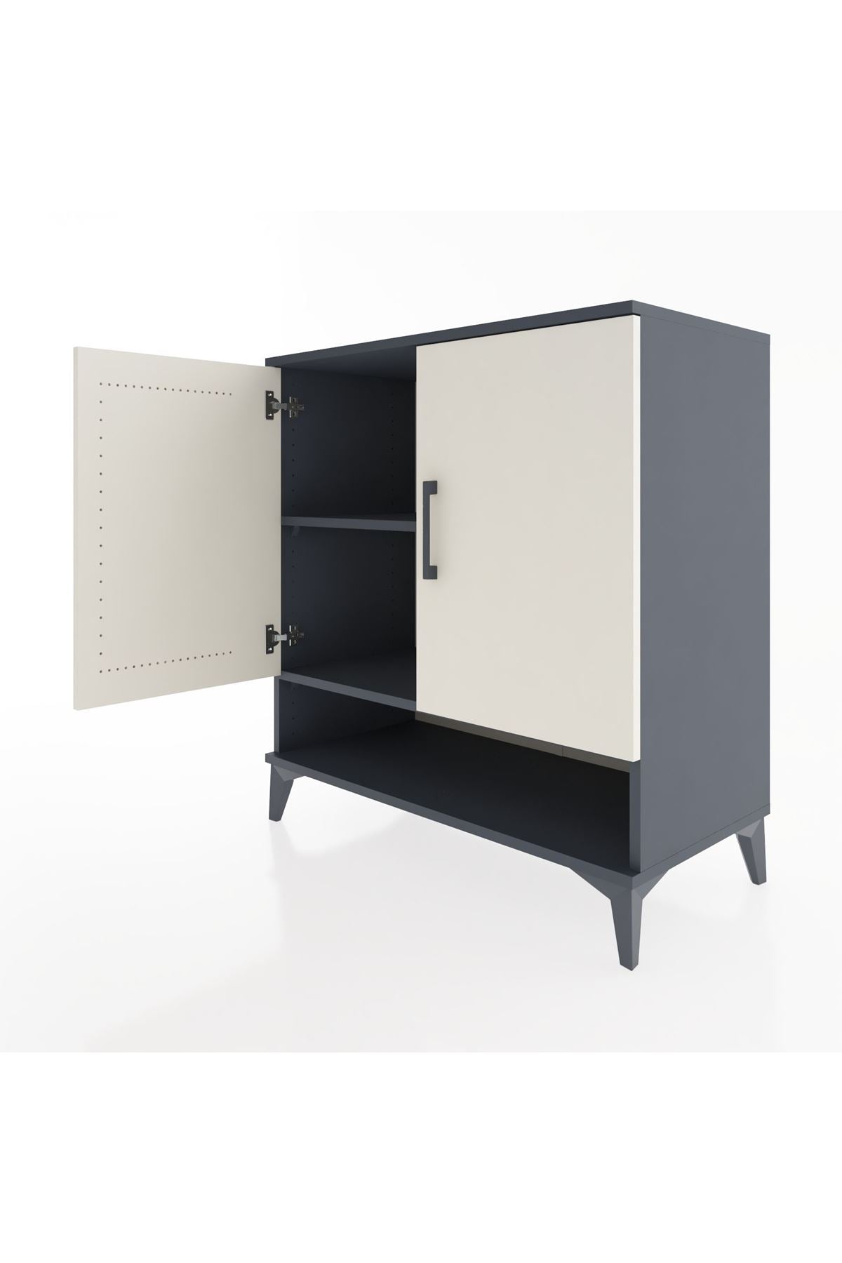 Hyperion Şifonyer 2 Raflı 2 Kapaklı 88x44x96 Antrasit-Aytaşı