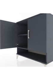 Hyperion Şifonyer 2 Raflı 2 Kapaklı 88x44x96 Antrasit-Antrasit