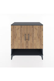 Hyperion Şifonyer 2 Raflı 2 Kapaklı 88x44x96 Antrasit-Çam