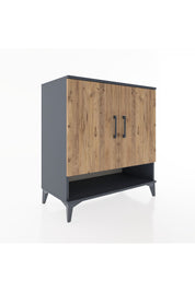 Hyperion Şifonyer 2 Raflı 2 Kapaklı 88x44x96 Antrasit-Çam