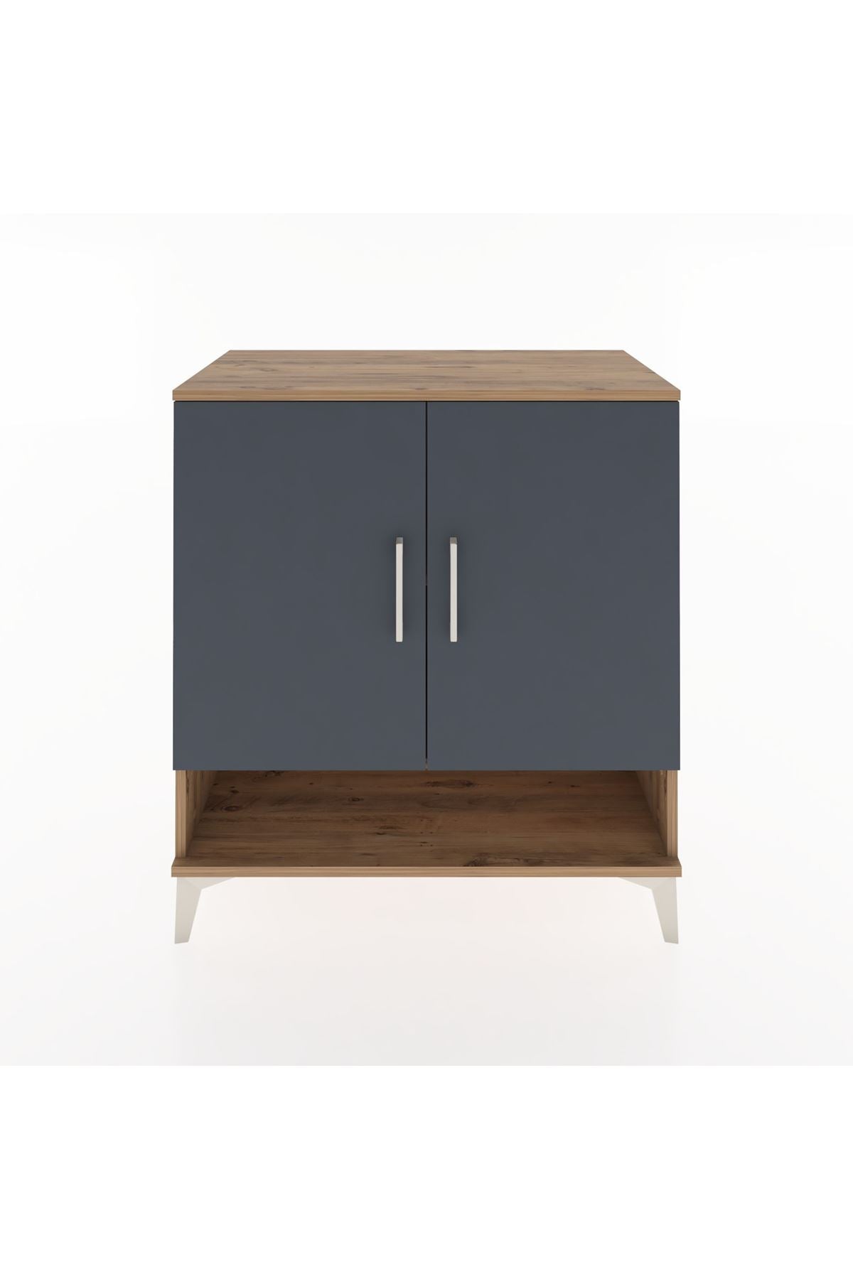 Hyperion Şifonyer 2 Raflı 2 Kapaklı 88x44x96 Çam-Antrasit