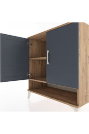 Hyperion Şifonyer 2 Raflı 2 Kapaklı 88x44x96 Çam-Antrasit