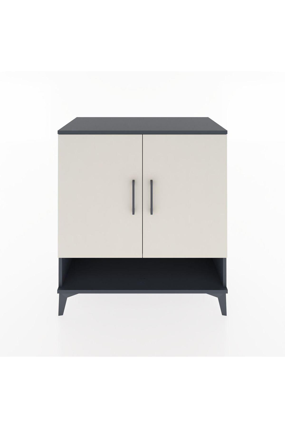 Hyperion Şifonyer Tek Raflı 2 Kapaklı 88x44x96 Antrasit-Aytaşı