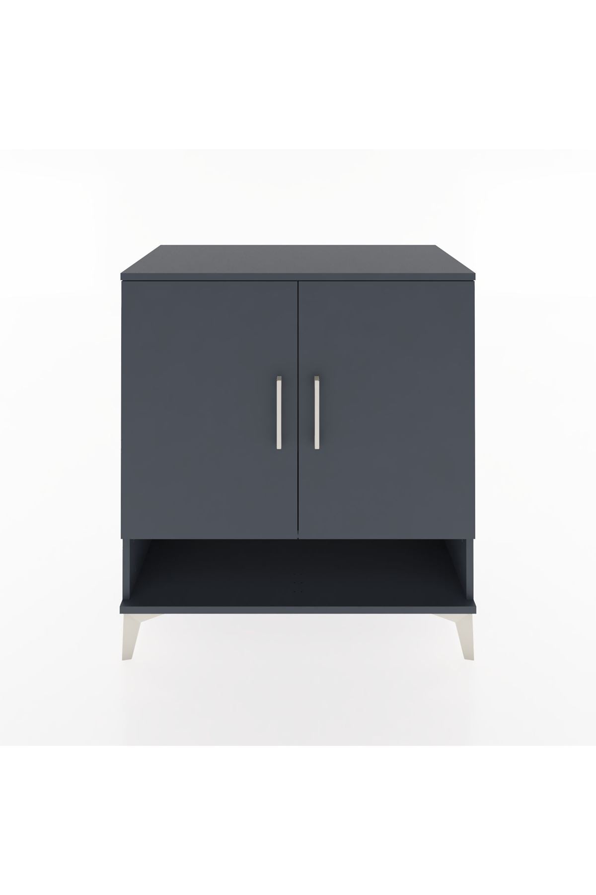 Hyperion Şifonyer Tek Raflı 2 Kapaklı 88x44x96 Antrasit-Antrasit