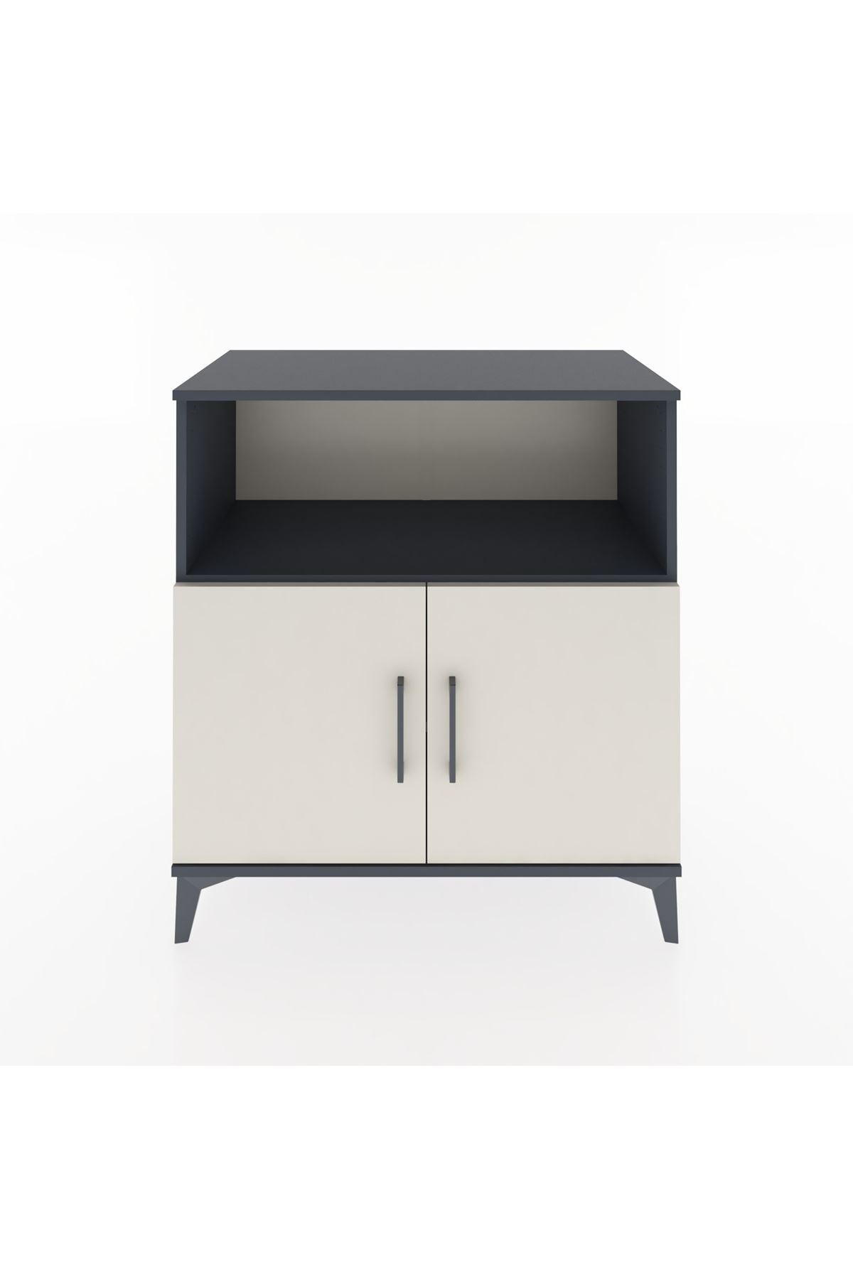 Hyperion Şifonyer 2 Raflı 2 Kapaklı 88x44x96 Antrasit-Aytaşı