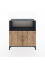 Hyperion Şifonyer 2 Raflı 2 Kapaklı 88x44x96 Antrasit-Çam