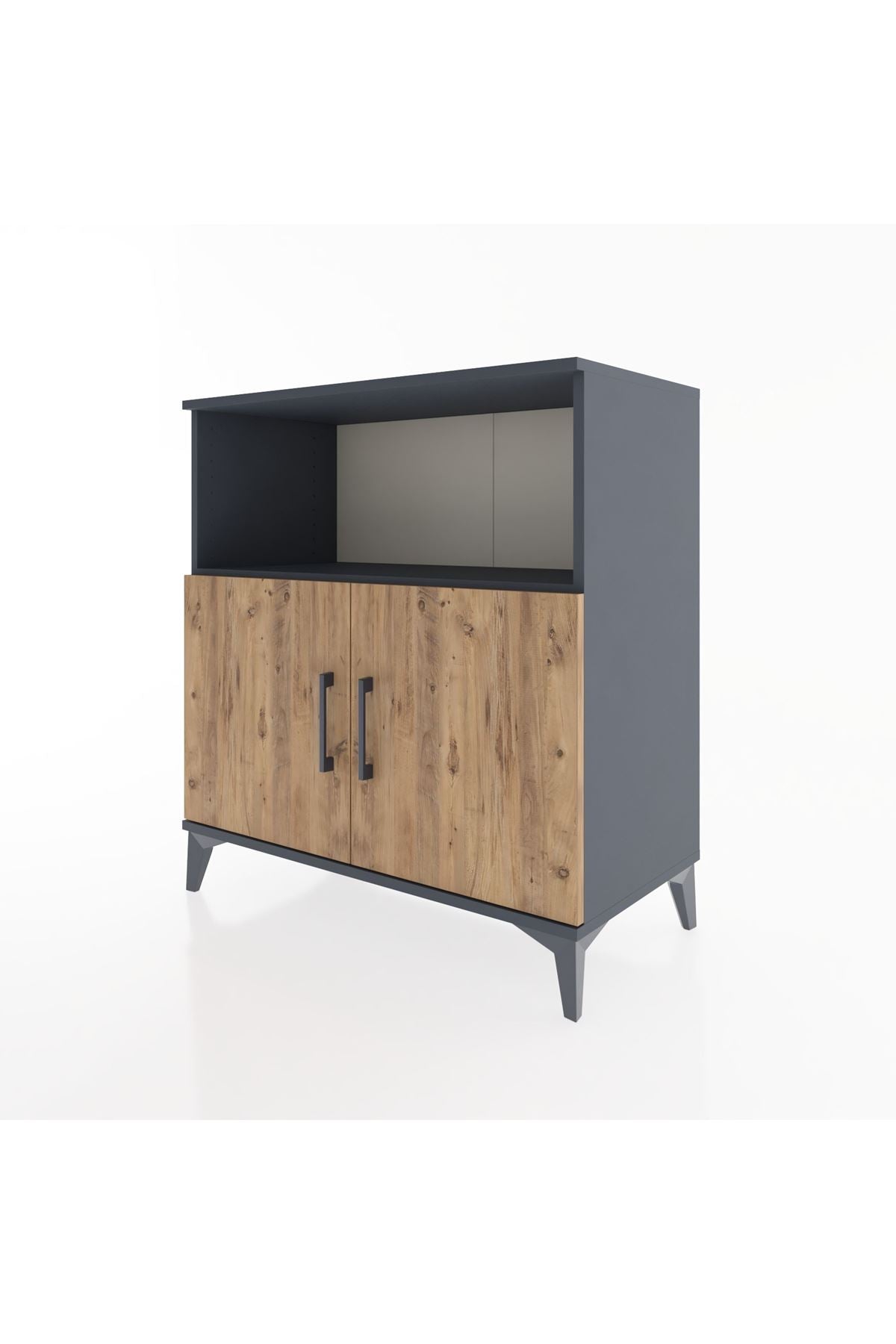 Hyperion Şifonyer 2 Raflı 2 Kapaklı 88x44x96 Antrasit-Çam