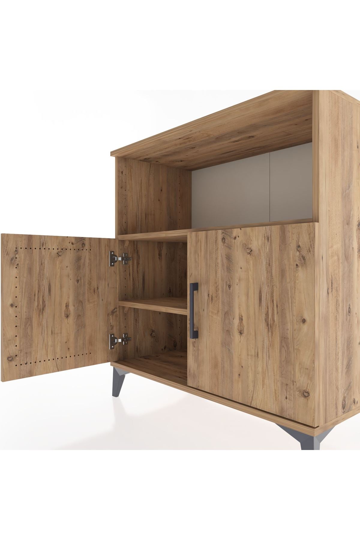 Hyperion Şifonyer 2 Raflı 2 Kapaklı 88x44x96 Çam-Çam