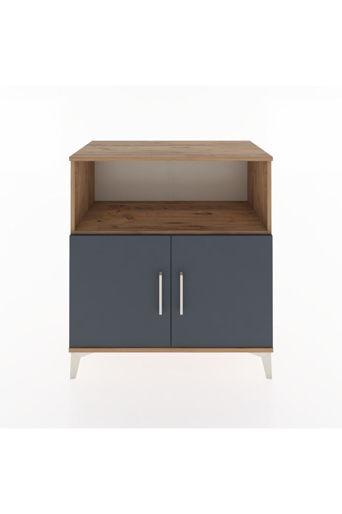 Hyperion Şifonyer Tek Raflı 2 Kapaklı 88x44x96 Çam-Antrasit