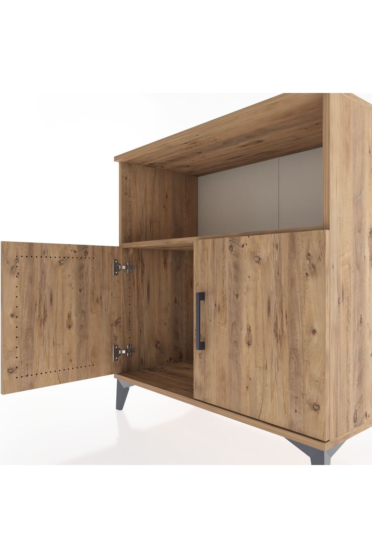 Hyperion Şifonyer Tek Raflı 2 Kapaklı 88x44x96 Çam-Çam