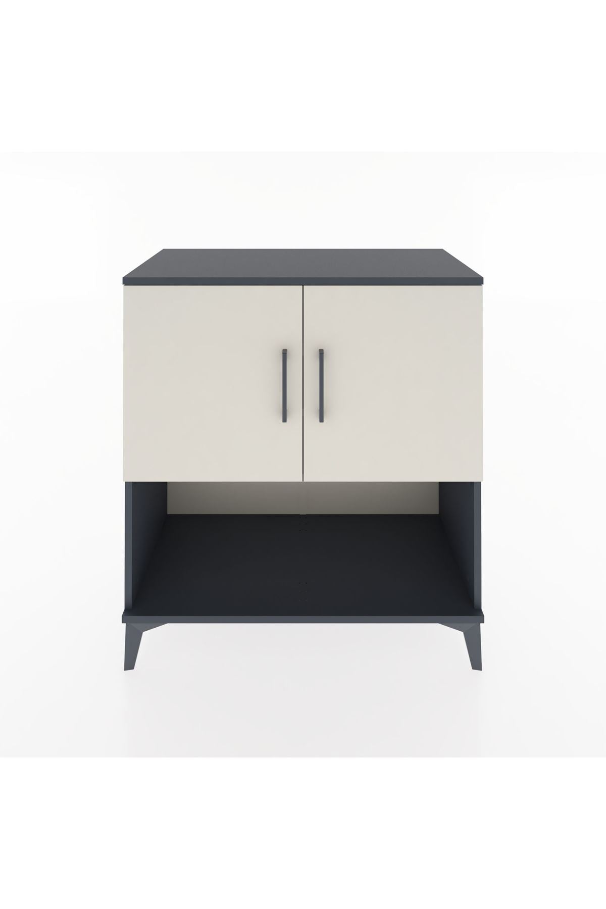 Hyperion Şifonyer 3 Raflı 2 Kapaklı 88x44x96 Antrasit-Aytaşı