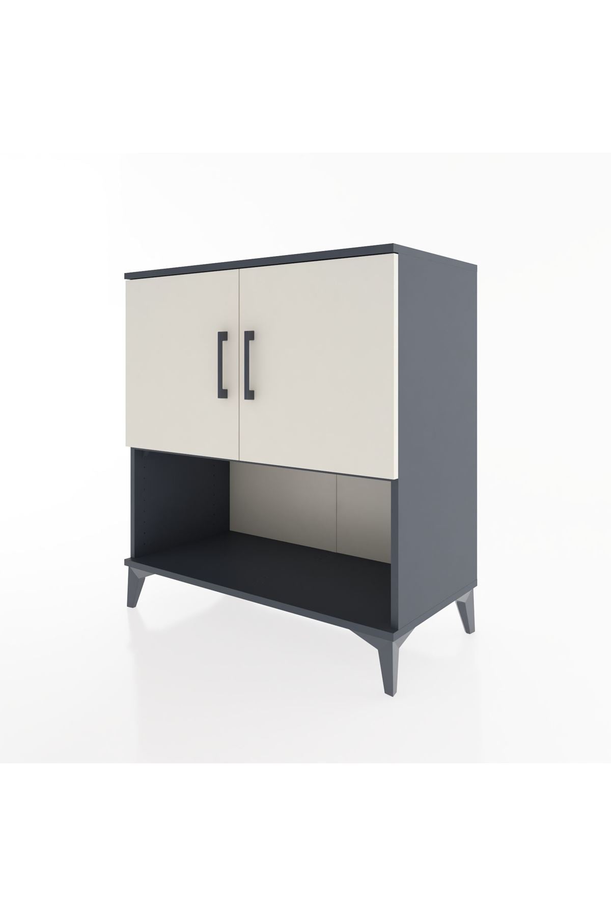 Hyperion Şifonyer 3 Raflı 2 Kapaklı 88x44x96 Antrasit-Aytaşı