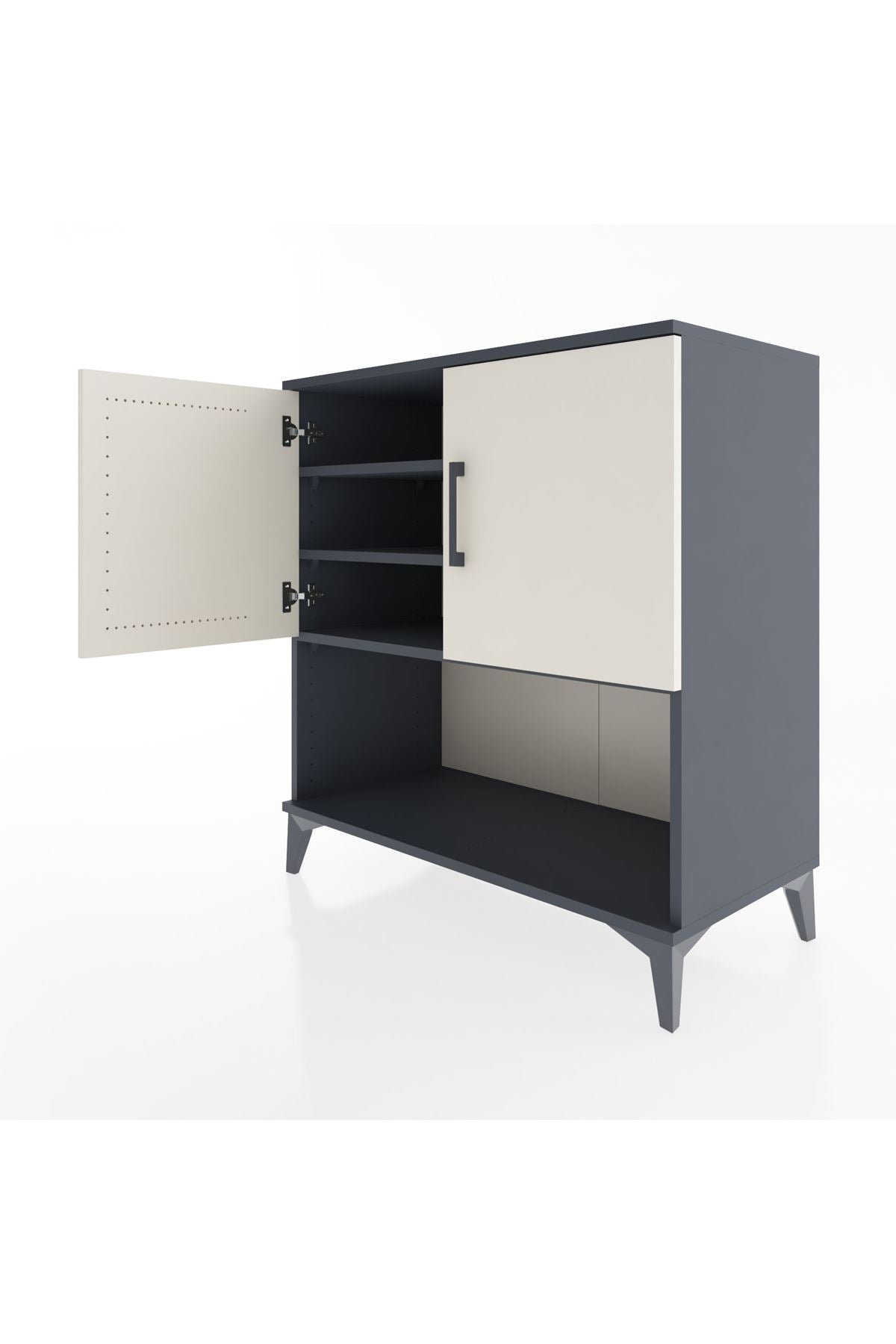 Hyperion Şifonyer 3 Raflı 2 Kapaklı 88x44x96 Antrasit-Aytaşı